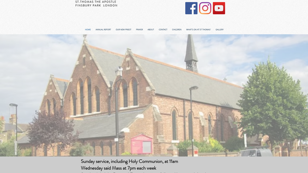 Screenshot of the The Parochial Church Council Of The Ecclesiastical Parish Of St Thomas's, Finsbury Park, London website