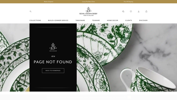 Screenshot of the The Royal Crown Derby Museum Charitable Trust website