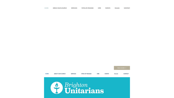 Screenshot of the Brighton Unitarian Church Charitable Incorporated Organisation website