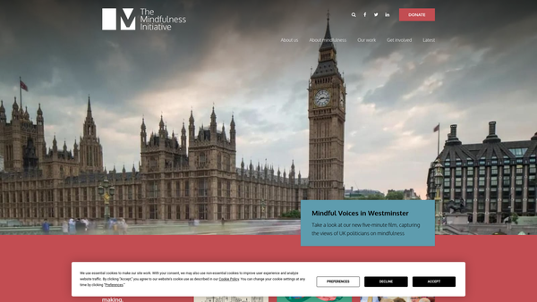 Screenshot of the The Mindfulness Initiative website