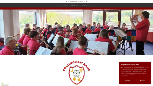 Screenshot of the Collingham Music Association website