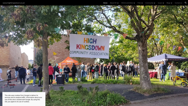 Screenshot of the High Kingsdown Community Association website
