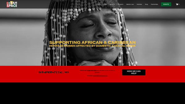 Screenshot of the Sistah Space (Sanctuary) website