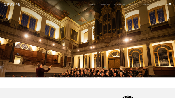 Screenshot of the Opus 48 website