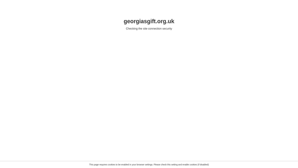Screenshot of the Georgia's Gift website