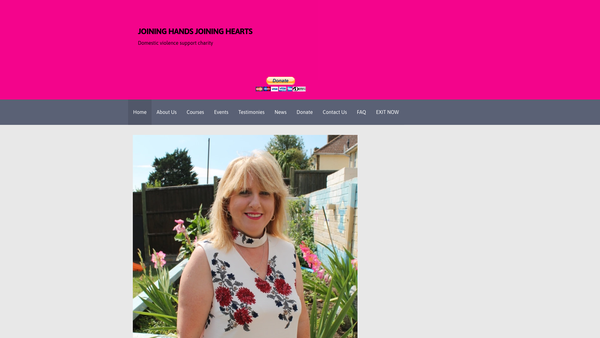Screenshot of the Joining Hands Joining Hearts website