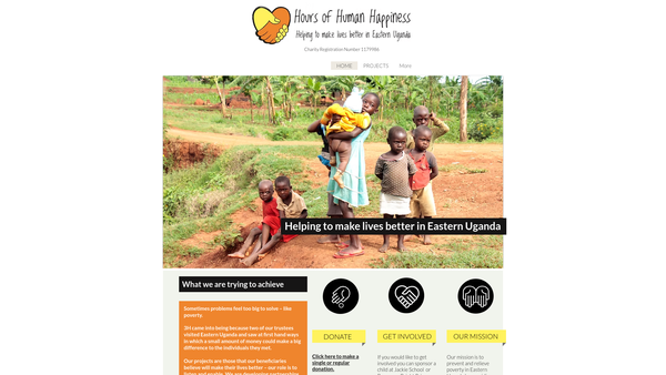 Screenshot of the Hours Of Human Happiness website