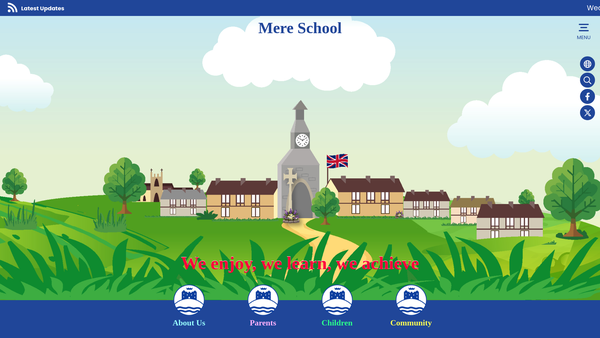 Screenshot of the The Friends Of Mere School (Foms) website