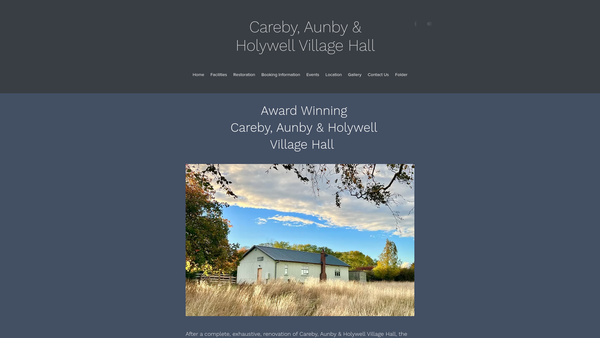 Screenshot of the Careby,aunby And Holywell Village Hall website