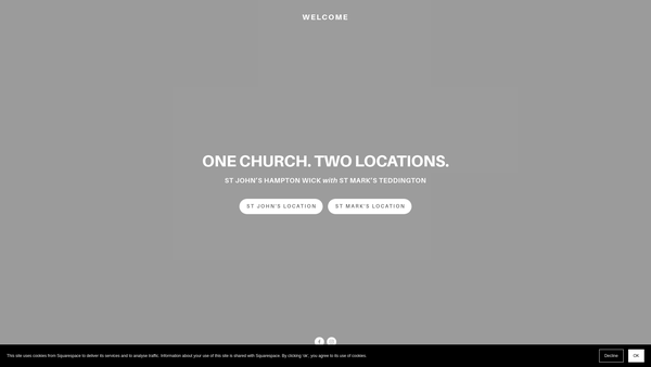 Screenshot of the The Parochial Church Council Of The Ecclesiastical Parish Of St John The Baptist Hampton Wick website