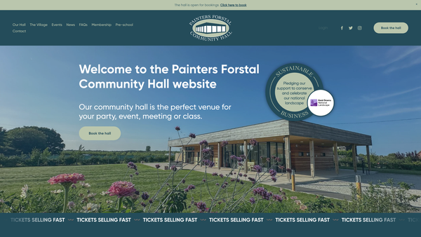 Screenshot of the Painters Forstal Community Association website