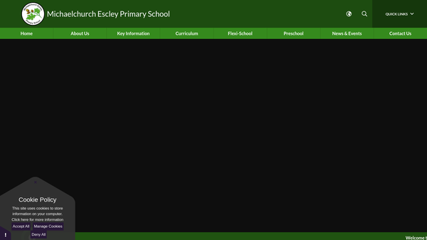 Screenshot of the Michaelchurch Escley PTA website