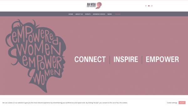 Screenshot of the An-Nisa Network (The Women's Network) website