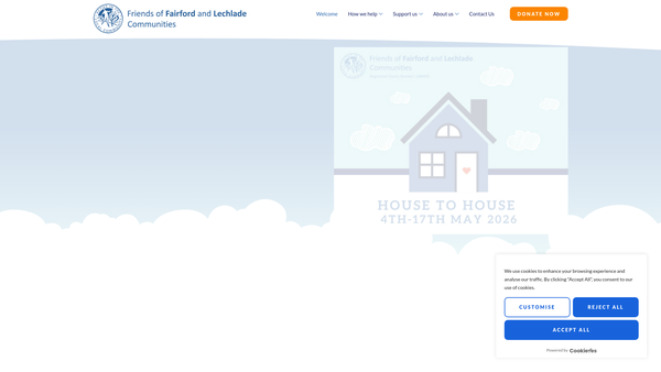 Screenshot of the Friends Of Fairford And Lechlade Communities website