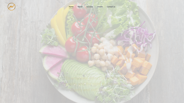 Screenshot of the Anika Food Charity website