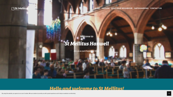 Screenshot of the The Parochial Church Council Of The Ecclesiastical Parish Of St Mellitus With St Mark, Hanwell website