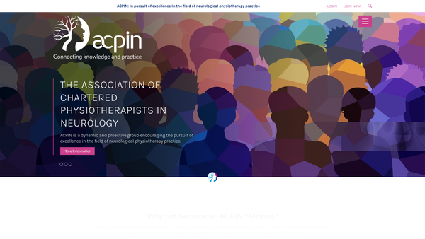 Screenshot of the Association Of Chartered Physiotherapists In Neurology website