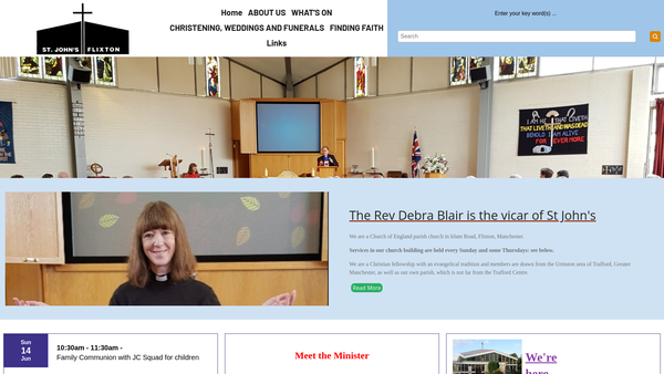 Screenshot of the The Parochial Church Council Of The Ecclesiastical Parish Of Flixton St John, Manchester website