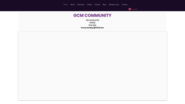 Screenshot of the Glory Of The Cross Ministry website