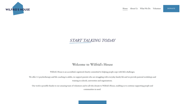 Screenshot of the Wilfrid Faber Counselling And Support website
