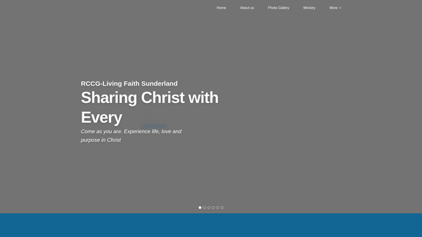 Screenshot of the The Redeemed Christian Church Of God Living Faith Sunderland website
