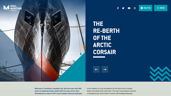Screenshot of the Hull Maritime Foundation website
