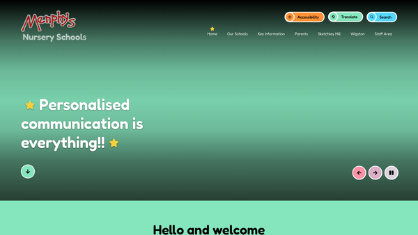 Screenshot of the Friends Of Wigston Menphys Nursery School website