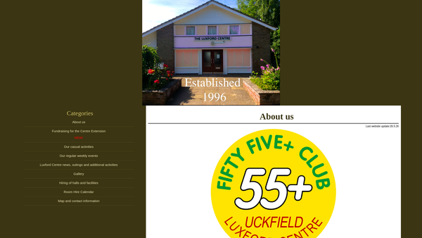 Screenshot of the The Luxford Centre website