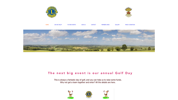 Screenshot of the Ryedale Lions Club website