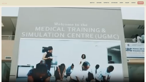 Screenshot of the The Trio Bridge Foundation website