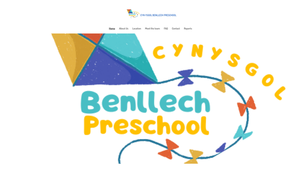 Screenshot of the Benllech Playgroup website