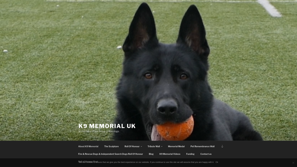 Screenshot of the National K9 Memorial website
