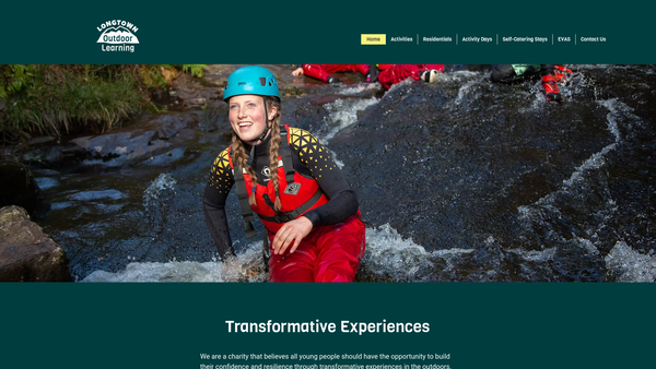 Screenshot of the Longtown Outdoor Learning Trust website