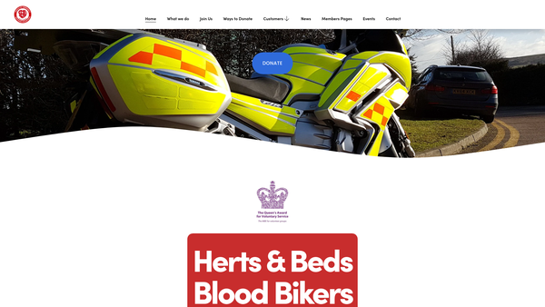 Screenshot of the Serv Herts & Beds website