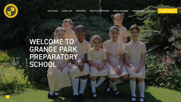 Screenshot of the Grange Park Prep School (Gpps) PTA website