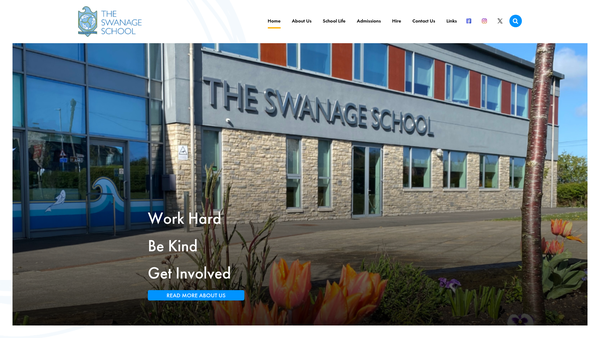 Screenshot of the Friends Of The Swanage School website