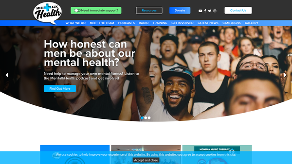 Screenshot of the Mentalkhealth website