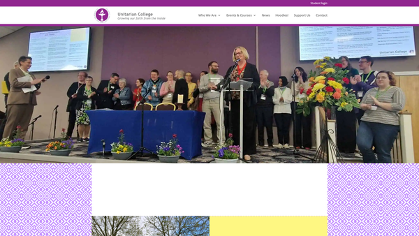 Screenshot of the Unitarian College website