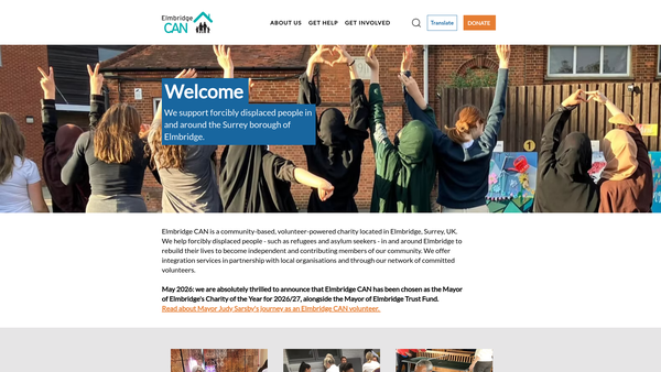 Screenshot of the Elmbridge Can website