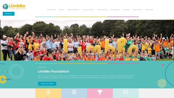 Screenshot of the The Limbbo Foundation website