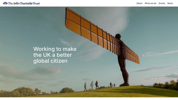 Screenshot of the Joffe Charitable Trust CIO website