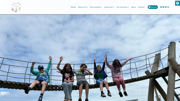 Screenshot of the Let's Play Project website