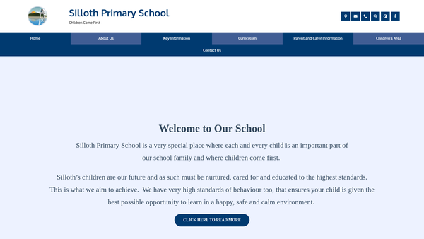 Screenshot of the 'Friends' Of Silloth Primary School website