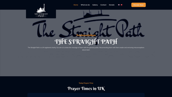 Screenshot of the The Straight Path website