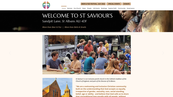 Screenshot of the The Parochial Church Council Of The Ecclesiastical Parish Of St Saviours St Albans website