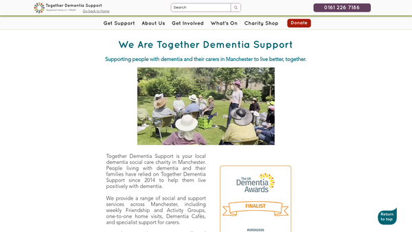 Screenshot of the Together Dementia Support website