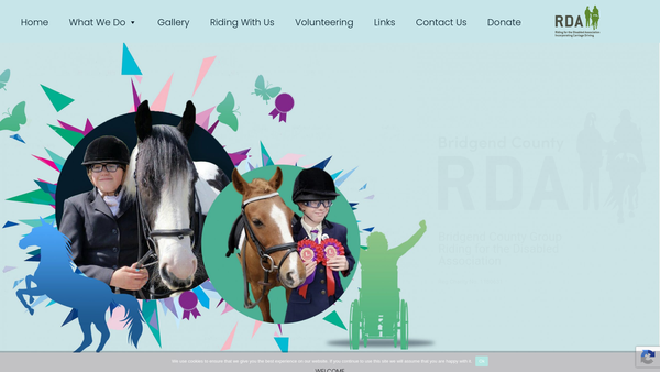 Screenshot of the Bridgend County Group Riding For The Disabled Association Incorporating Carriage Driving website