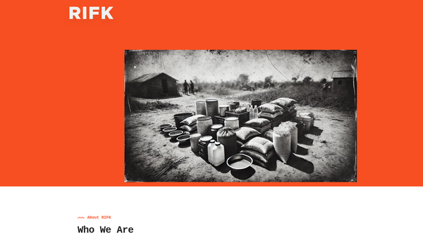 Screenshot of the Rifk website