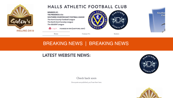 Screenshot of the Halls 1919 Foundation website
