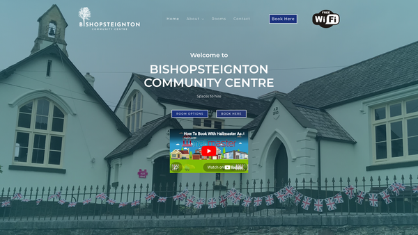 Screenshot of the Bishopsteignton Community Centre website